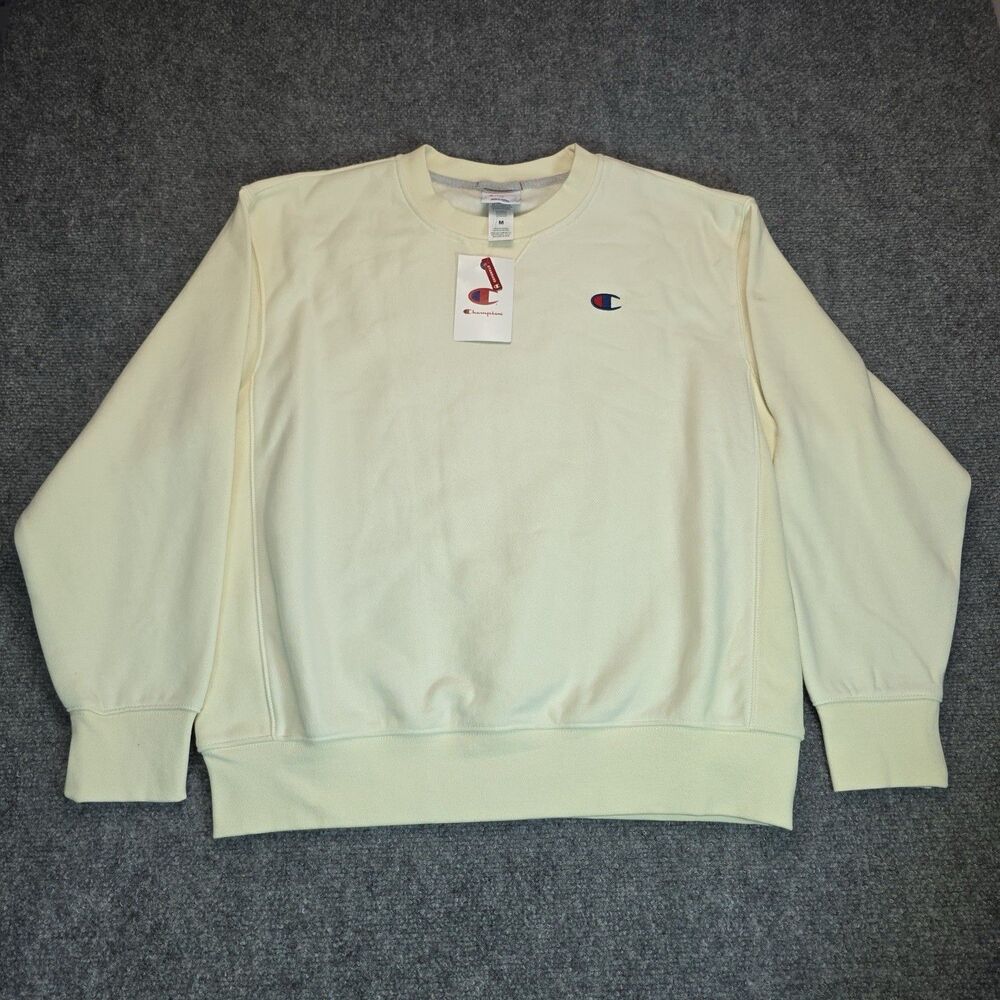 Champion Crewneck Sweatshirt Mens Size Medium Off White New with Tags Pullover